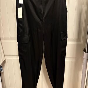 Aritzia Black Satin Cargo Trousers NWT Sold Out in stores